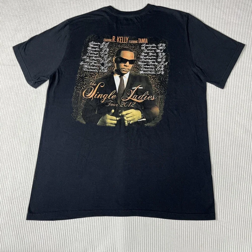 Nike Shirt Mens XL Black R Kelly Single Ladies Tour 2012 Graphic Tee Music